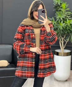 تصویر شکت دو جیب دکمه چوبی کد 4023 