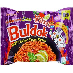 تصویر نودل کره ای سامیانگ بولداک samyang buldak - مرغ تند لیمویی هابانیرو Samyang Buldak korean noodles