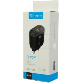 تصویر شارژر دیواری وریتی مدل AP-2119 به همراه کابل تبدیل USB-C verity219