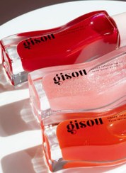 تصویر لیپ اویل رنگی گیسو فولسایز - Glazed plum Gisou Honey infused lip oil