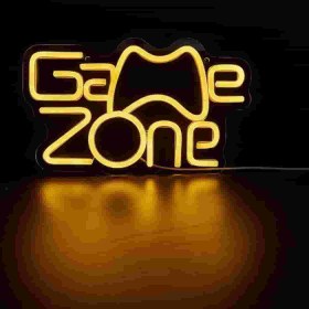 تصویر تابلو نئون طرح “Game Zone” مینیمال 