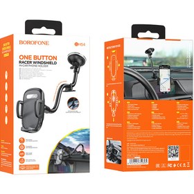 تصویر پایه نگهدارنده گوشی موبایل بروفون مدل BH54 BOROFONE BH54 Racer Windshield Car Holder Black