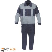 تصویر لباس کار دو تیکه سیلوری مدل کارگری Silvery worker workwear