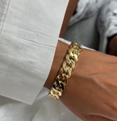 تصویر دستبند النگویی طرح طلا - طلایی 