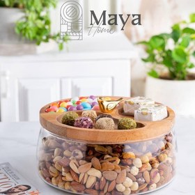 تصویر آجیل خوری شیشه ای MAYA 