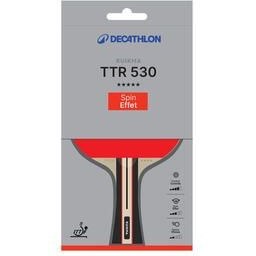 تصویر راکت پینگ پنگ چند رنگ تنیس روی میز RAKI ITTF CLUB 5 ستاره TTR 530 SPIN دکتلون Decathlon 
