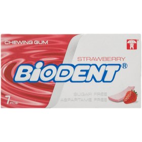 تصویر بایودنت - آدامس سری دیلی طعم توت فرنگی 24 بسته ای gum Strawberry biodent