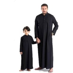 تصویر دشداشه کلاسیک ثوب الدفه - دشداشه مردانه مشکی خارجی اصل 