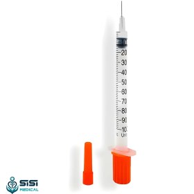 تصویر سرنگ انسولین یکپارچه 1 میلی لیتر 