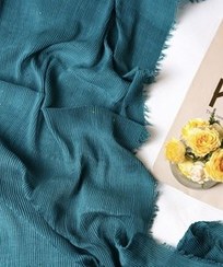 تصویر شال پلیسه شاین - سبز ابي 