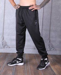 تصویر شلوار اسلش ورزشی مردانه مدل GYM SHARK دمپا کش پارچه غواصی خارجی درجه یک جیب دار زیپ واتر رنگ مشکی 
