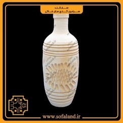 تصویر کوزه سفالی طرح بطری منقش سفالند 