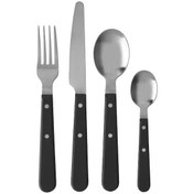 تصویر سرویس 24 پارچه قاشق،چنگال،چاقو ایکیا مدل LIVNÄRA ا IKEA LIVNÄRA 24-piece cutlery set, black IKEA LIVNÄRA 24-piece cutlery set, black