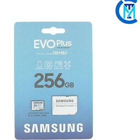 تصویر کارت حافظه microSDXC سامسونگ مدل Evo Plus کلاس 10 استاندارد UHS-I U3 سرعت 130MBps همراه با آداپتور SD ظرفیت 256 گیگابایت ا Samsung evo plus 256GB Samsung evo plus 256GB