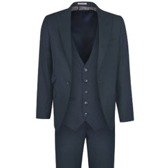 تصویر کت و شلوار سرمه ای بانتو دوزی ticket pocket آریوان stp11 