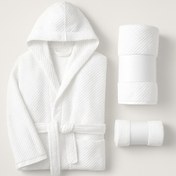تصویر ست سه تکه حوله تن پوش نانو سفید 