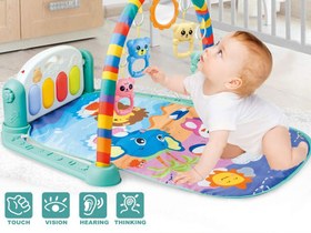 تصویر تشک بازی نوزادی موزیکال دارای پیانو مدل baby fitness piano 