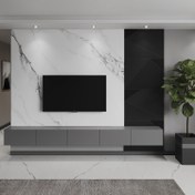 تصویر میز تلویزیون دکو سرو مدل آتیس با روکش سوپر مات 