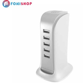 تصویر شارژر USB رومیزی با 5 پورت USB مدل A5 شارژر USB رومیزی با 5 پورت USB مدل A5