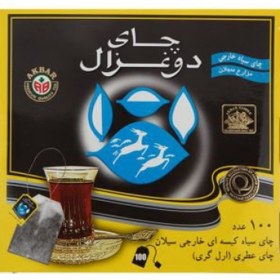 تصویر چای کیسه ای عطری دوغزال بسته 100 عددی 