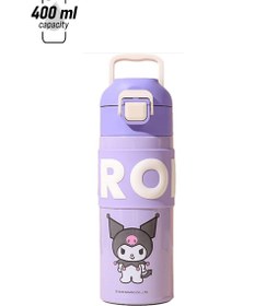 تصویر لیوان آب استیل برند کورو می برای کودکان برند kuromi Kuromi Student Children'S Water Cup Stainless Steel