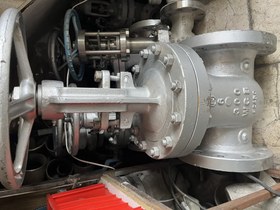 تصویر شیر کشویی 6 اینچ فولادی WCB دوتیکه فلنج دار ریس فیس کلاس 300 GATE VALVE 6" #300 WCB