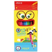 تصویر مداد رنگی ۱۲ رنگ جعبه مقوایی آریا 