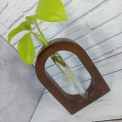 تصویر گلدان بتنی دکوراتیو (گلجا)- - طرح چوب مدل آلا- 