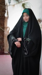 تصویر چادر یاسمین جواهر دوزی سوسن | درخششی خاص با سنگ‌های OMAX 