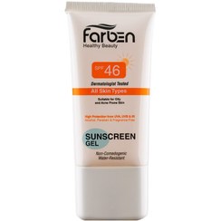 تصویر فاربن ژل ضدآفتاب مناسب پوست چرب و مستعد آکنه SPF46 FARBEN SUNSCREEN SPF46 GEL