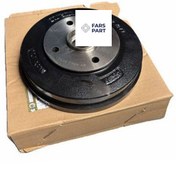 تصویر کاسه ترمز چرخ عقب تیبا, کوییک, ساینا با دنده سنسور ABS (بدون بلبرینگ) سایپا یدک 