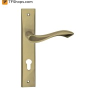 تصویر دستگیره در بهریزان مدل E4102A زیتونی Aluminium Plaque Door handle