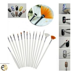 تصویر قلموی طراحی ناخن مدل 702D بسته 15 عددی Nail design brush model 702D