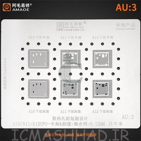 تصویر شابلون سی پی یو آیفون آموئی AMAOE AU:3 A10-A11-A12 CPU 