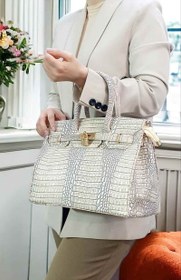 تصویر ‌کیف دوشی زنانه مدل هرمس طرح پوست ماری Hermes Women Bag