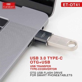 تصویر مبدل Type-C به USB OTG ارلدام مدل ET-OT41 Earldom Type-C To USB OTG Converter ET-OT41