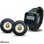 تصویر پیجر فراخوان گارسون(رومیزی) اسکار مدل OSCAR RTP100 مشکی (تک کلید) دایره Oscar RTP100 Round Single-Button Waiter Call Pager (Black)