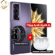 تصویر گوشی آنر Magic V2 5G | حافظه 512 رم 16 گیگابایت  به همراه ساعت هوشمند و هدست بلوتوث Honor Magic V2 5G 512/16 GB with Honor x5 Pro & Honor Watch 4
