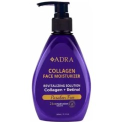 تصویر کرم آبرسان آدرا حاوی کلاژن و رتینول حجم 300 میلی لیتر ADRA COLLAGEN AND RETINOL FACE MOISTURIZER