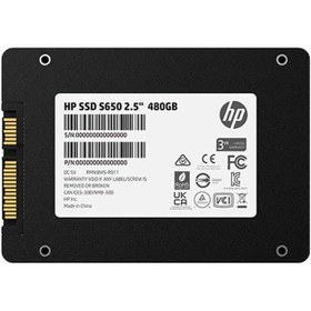 تصویر حافظه اس اس دی اینترنال 2.5 اینچ SATA اچ پی مدل HP S650 ظرفیت 480 گیگابایت HP S650 SATA 3 480GB 2.5inch Internal SSD