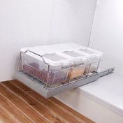 تصویر جا حبوبات آدلان مدل A358 سه مخزنه ریل کف 