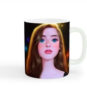 تصویر ماگ طرح دخترانه دختر زیبا کد wall-7916 