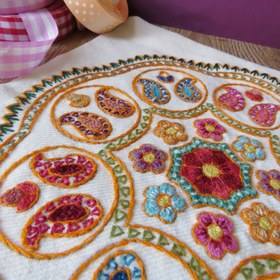 تصویر رومیزی پته دوزی کوچک رومیزی پته