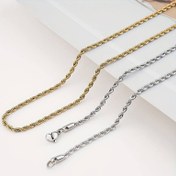 تصویر زنجیر طنابی - طلایی 