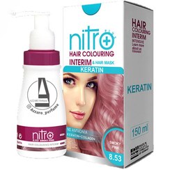 تصویر شامپو رنگ مو نیترو پلاس Nitro Plus.صورتی دودی 8.53 (Smoky Pink) حجم 150 میلی لیتر بدون آمونیاک Nitro Plus Hair Colouring Intrim & Hair Mask 150 Ml