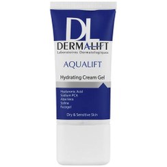 تصویر کرم ژل آبرسان مناسب پوست خشک و حساس درمالیفت 50 میلی لیتر Dermalift Hydrating Cream Gel Dry and Sensitive 50 ml