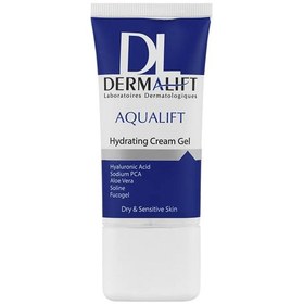 تصویر کرم ژل آبرسان مناسب پوست خشک و حساس درمالیفت 50 میلی لیتر Dermalift Hydrating Cream Gel Dry and Sensitive 50 ml