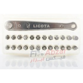 تصویر سری پیچ گوشتی لیکوتا مدل ABD-3001 مجموعه 26 عددی LICOTA 26PCS STAINLESS BIT WRENCH SET 26P ABD-3001