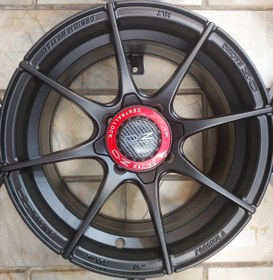 تصویر رینگ اسپرت سایز ۱۵ (۱۰۸×۴) مشکی مات Oz formula Sport wheel size 15" (4×108) Oz formula Black mattee