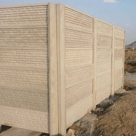 تصویر دیوار بتنی پیش ساخته طرح آجر دو طرفه 